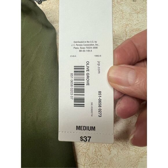 Liz Claiborne Sleeveless Olive Green Blouse Sz M NWT - Picture 4 of 7